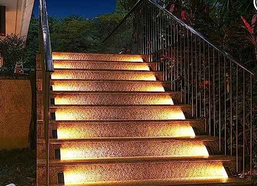 Outdoor Stair Lights Warm White Triangle Solar Deck Lights IP67