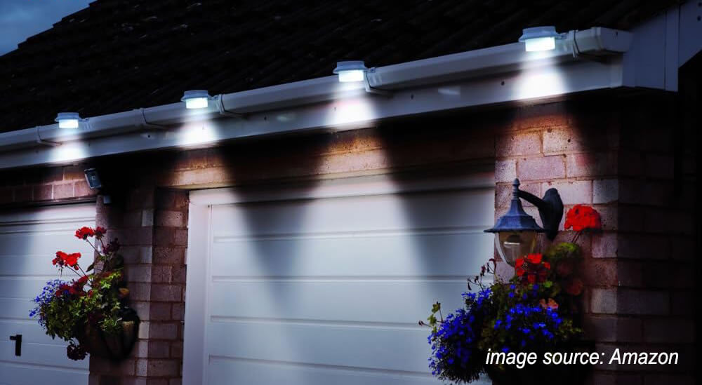 outdoor solar gutter led lights