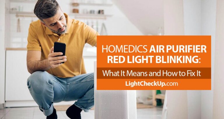 HoMedics Air Purifier Red Light Blinking