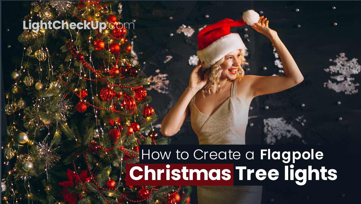 How to Create a Flagpole Christmas Tree lights DIY 2023