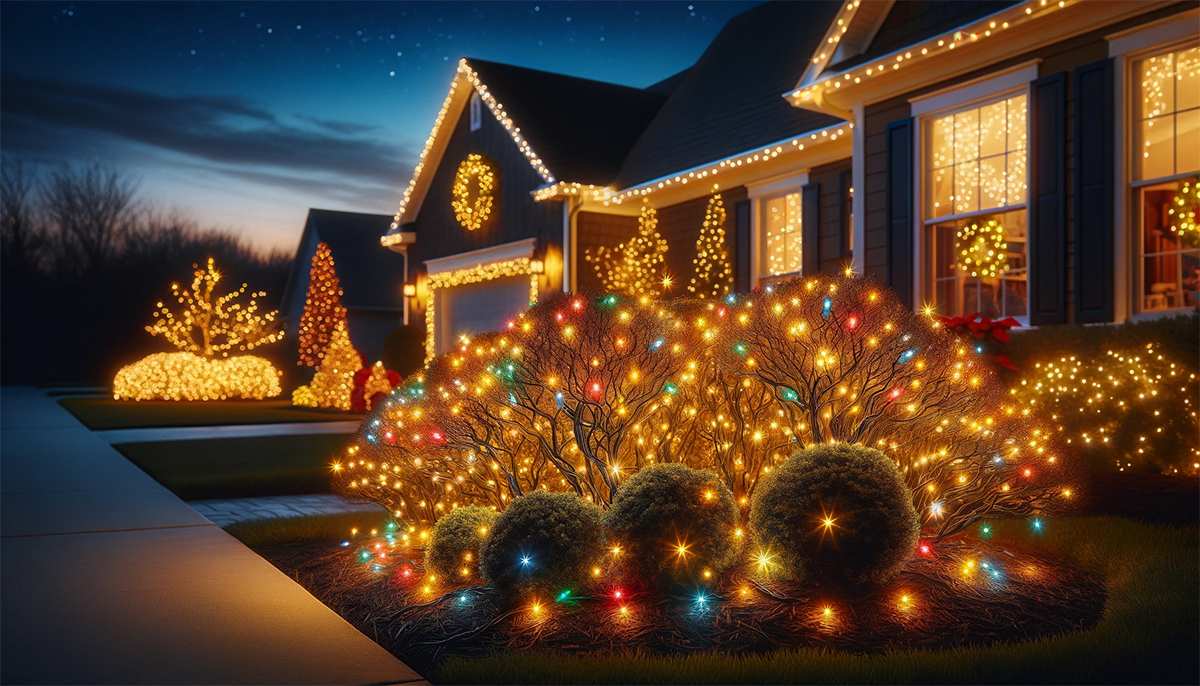 How To Use LED Christmas Light For Bushes