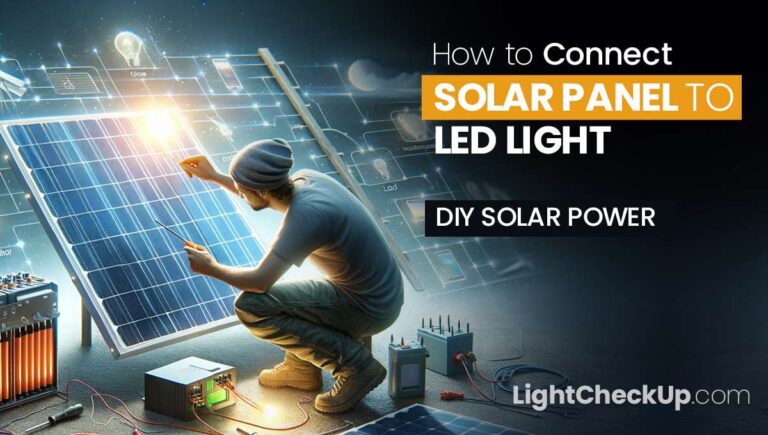 how to connect solar panel to LED light
