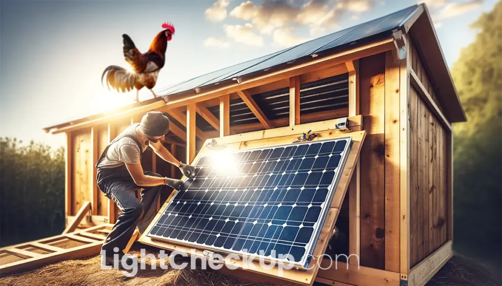 DIY solar chicken coop light with Timer