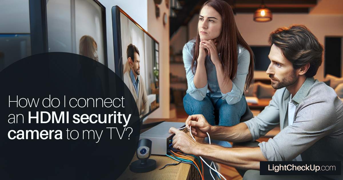 How do I connect an HDMI security camera to my TV?
