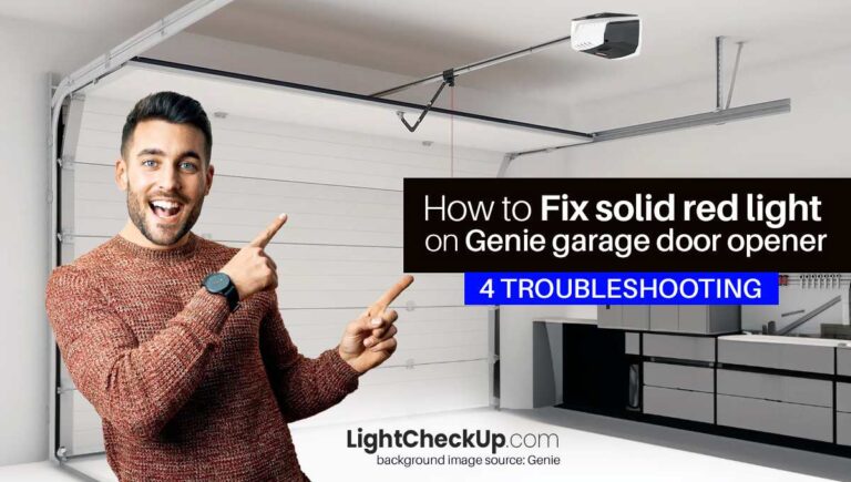 How to Fix solid red light on genie garage door opener