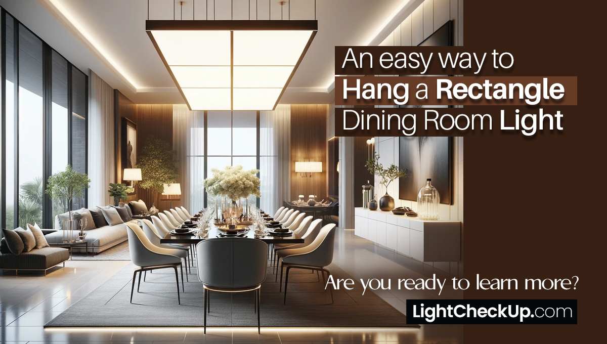 An easy way to hang a Rectangle dining room light. Are you ready to learn more?