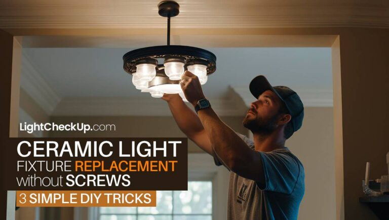 Ceramic Light Fixture Replacement without screws: 3 Simple DIY Tricks