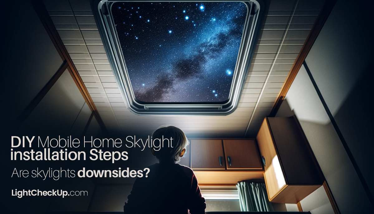 DIY mobile home skylight installation Steps: Are skylights downsides?