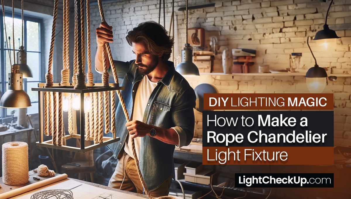 DIY Lighting Magic: How to Make a Rope Chandelier Light Fixture