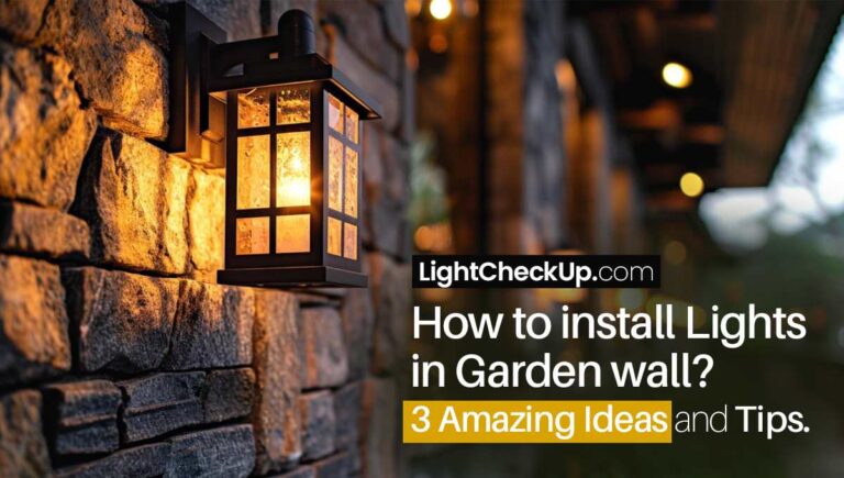 install lights in garden wall