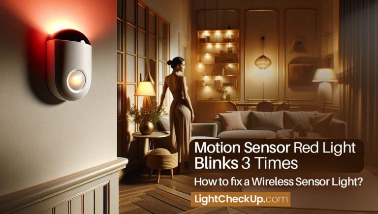 Motion sensor red light blinks 3 times: How to fix a Wireless Sensor Light?