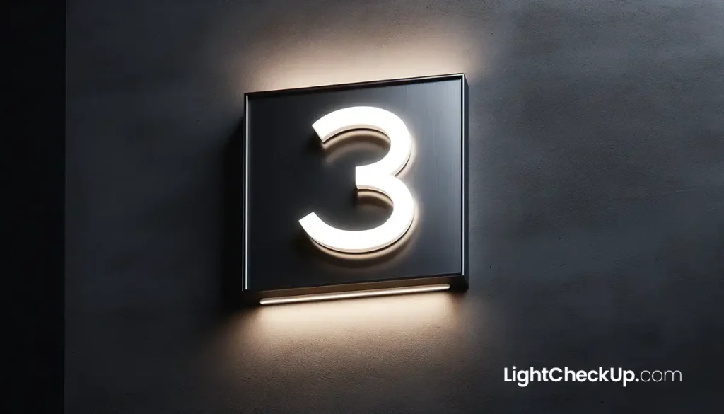 Battery-Powered Modern Lighted House Numbers
