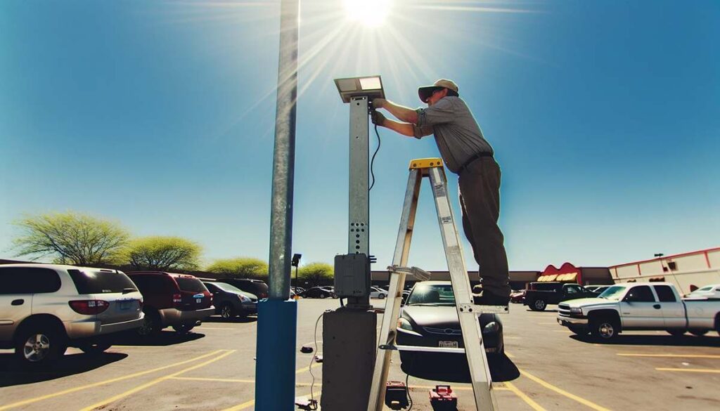 outdoor security light poles Installations 