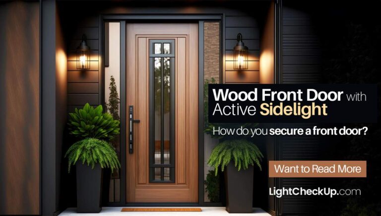 A single wood front door with active sidelight: How do you secure a front door?