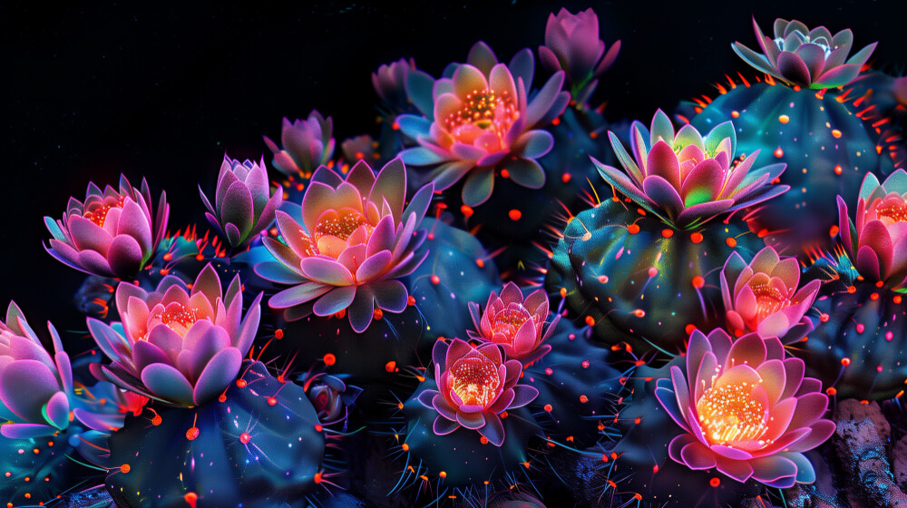 Glowing Succulents