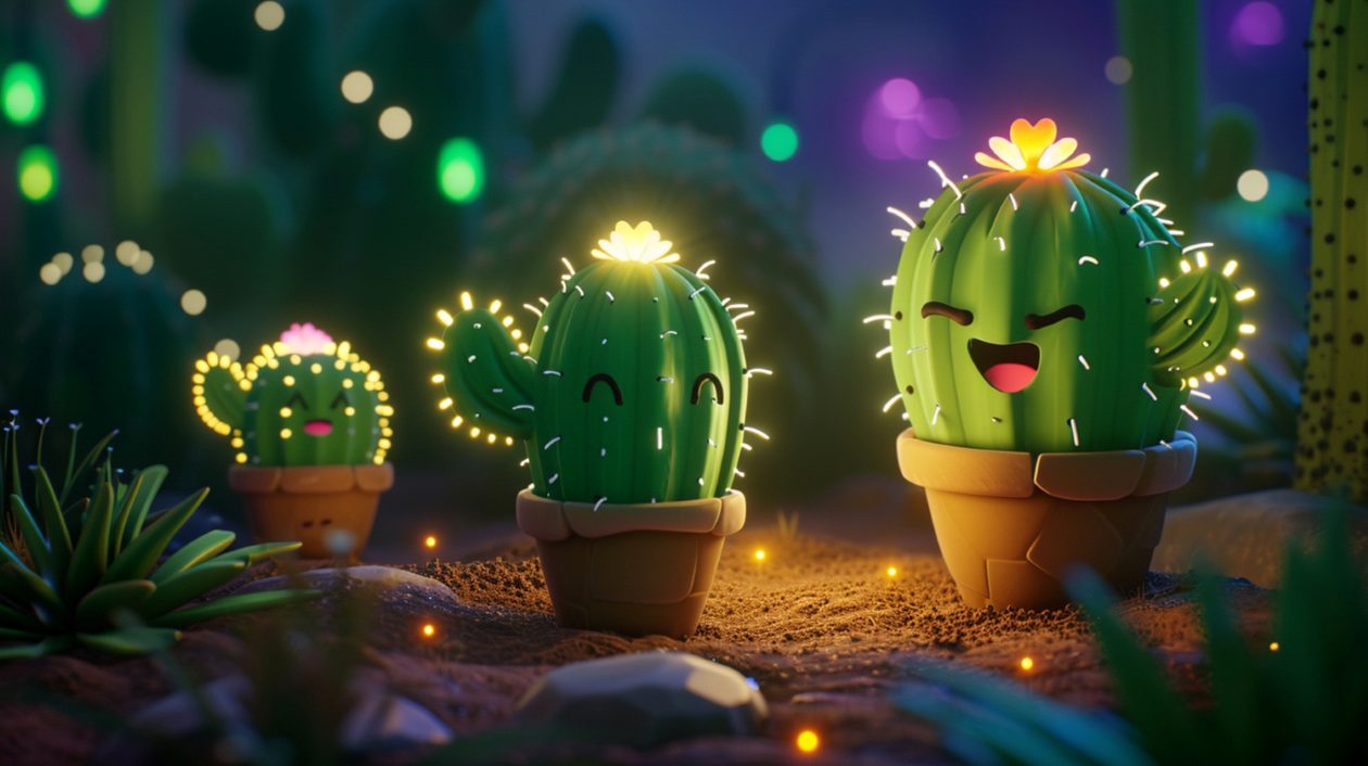 Glowing Succulents