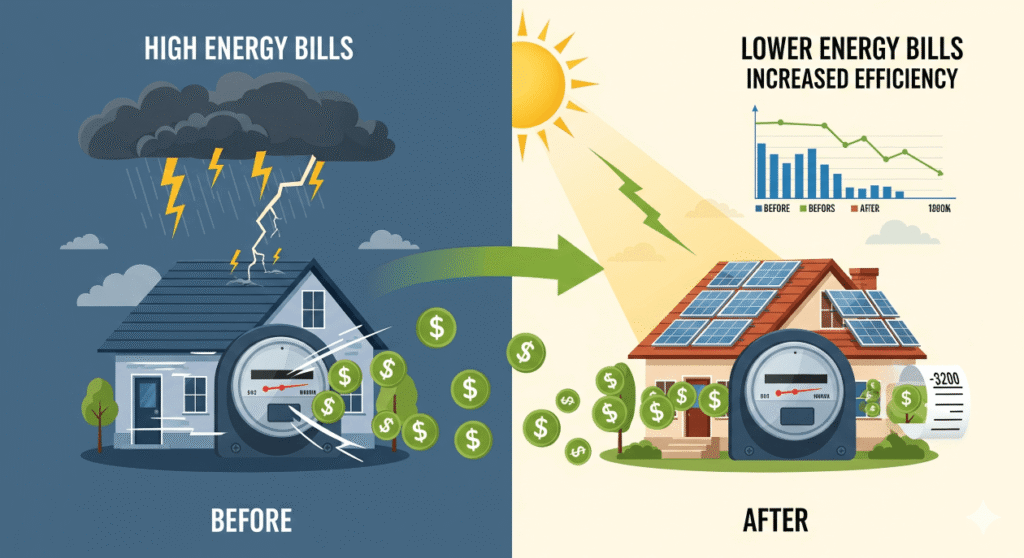 Solar panel efficiency measures 