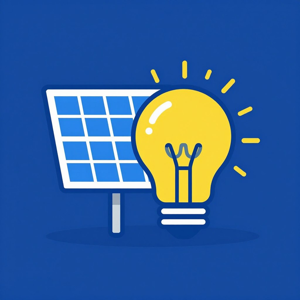 Hybrid approach icon showing both lighting types Hybrid approach icon showing both lighting types