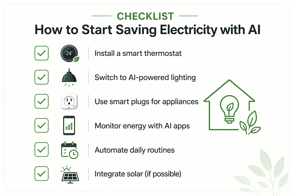 How AI Is Saving Electricity in Smart Homes (Real Examples) 3 How to Start Saving Electricity with AI