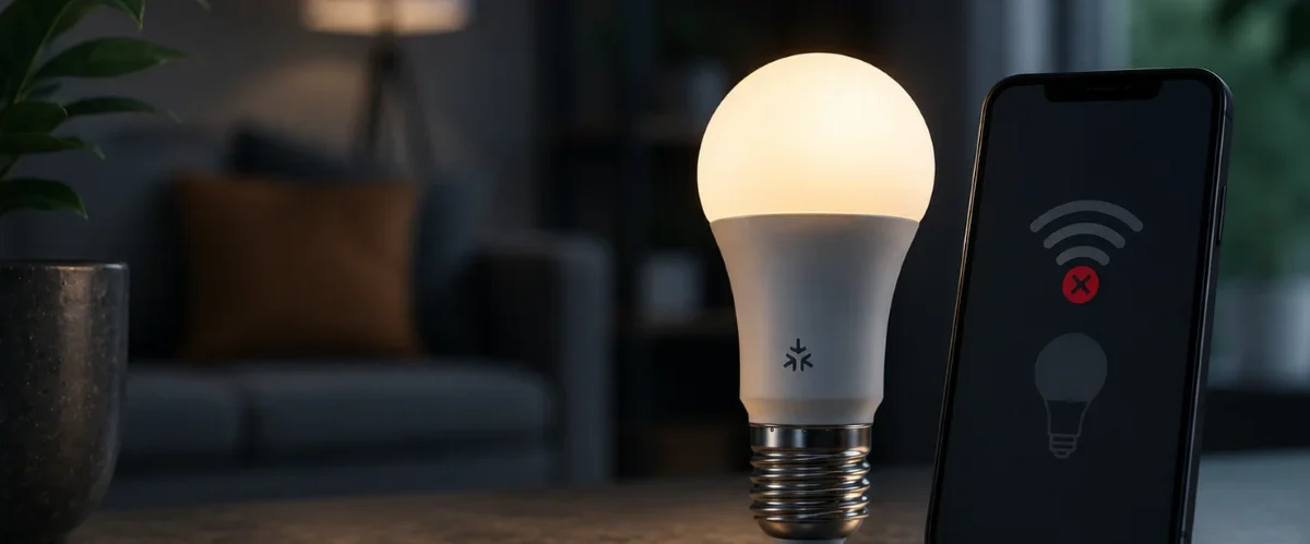 Offline Smart Bulb on Countertop